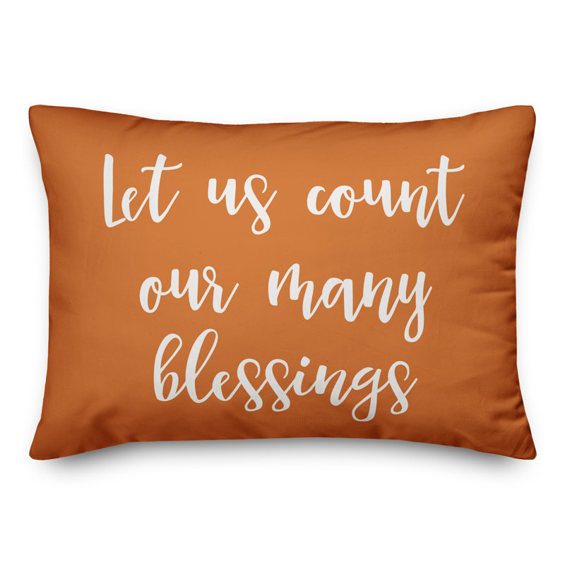 Reversible Throw Pillow, Orange