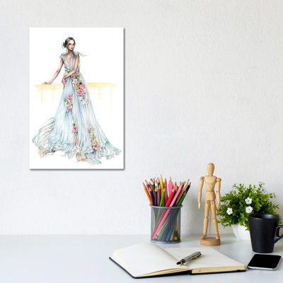 Robe fleurie haute couture