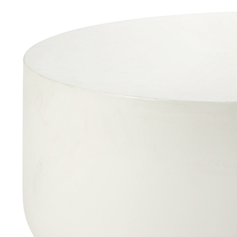 Table basse, finition blanc naturel
