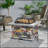 28" Concrete Wood Burning Outdoor Fire Pit Table With Lid-113988207