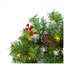 Ensemble de décoration d'arbre de Noël artificiel pré-éclairé et guirlande avec lumières DEL blanc chaud, feuillage de vinyle vert