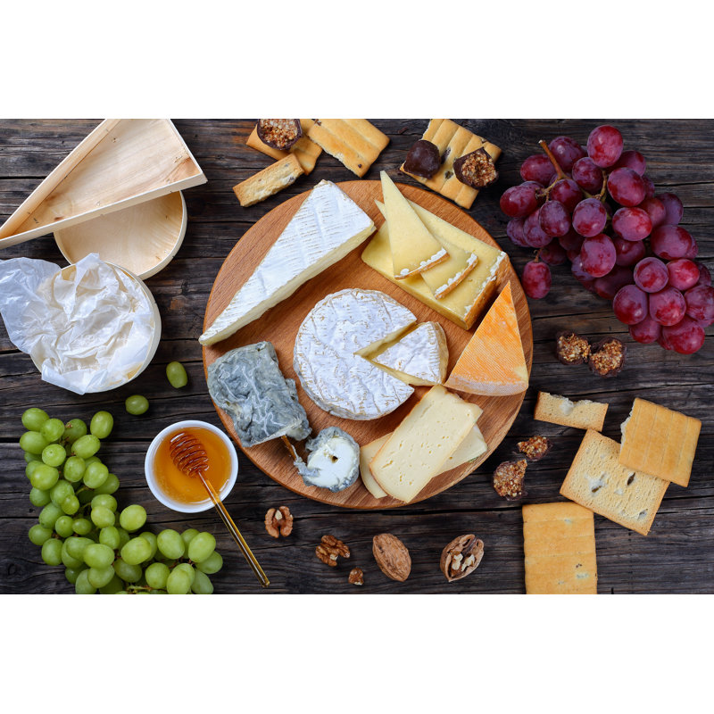Cheese Plate - Wrapped Canvas Print, 30cm H x 46cm W