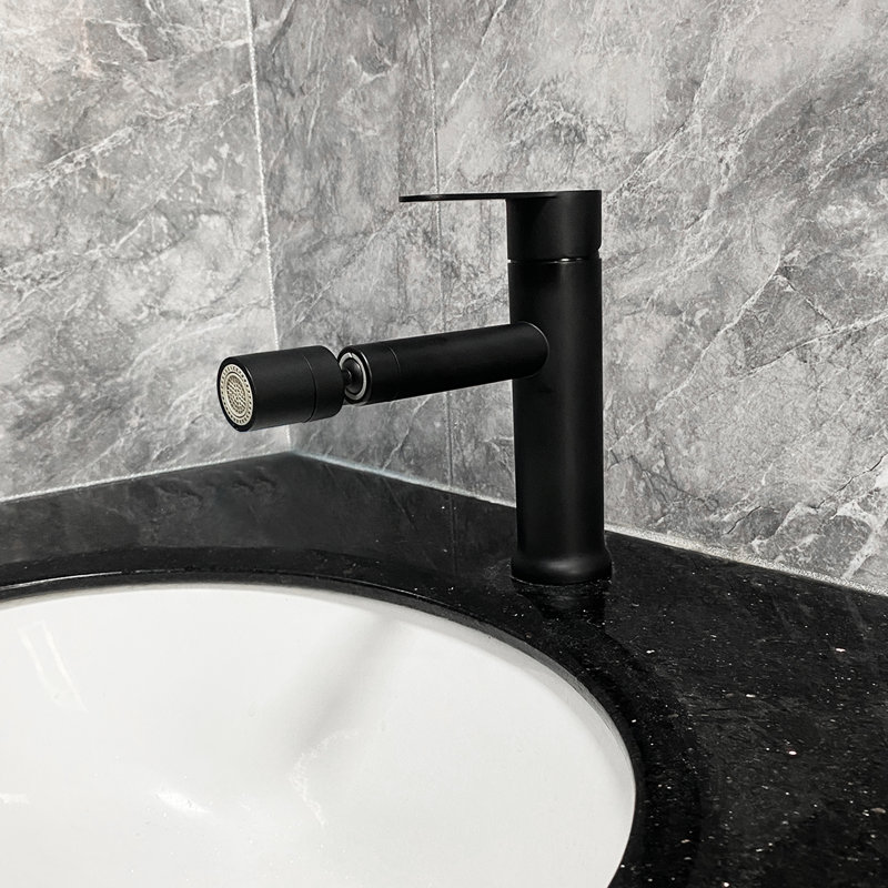 Bathroom Sink Faucet In Matte Black, Modern Single Handle Vanity Basin Tap, Stainless Steel Material For Durability, With Calm And Even Water Discharge Aerator Hole Tap Black Faucet, Quality Build,