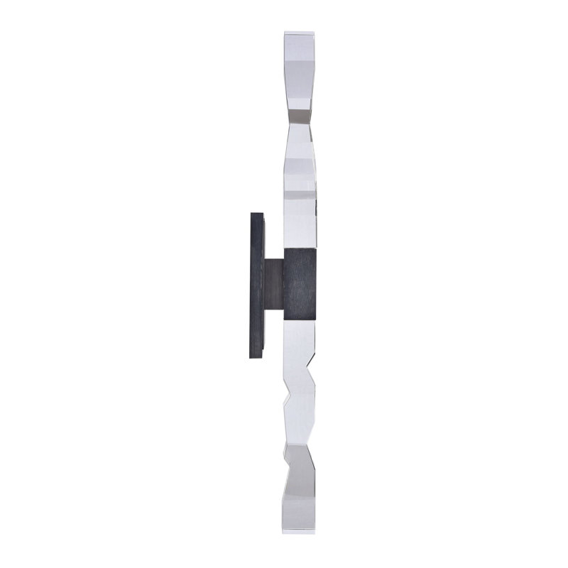 Applique murale Mamadim, Noir brossé satiné, H 31,38 po x l 4,5 po x P 3,88 po