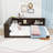 Queen Size Wooden Daybed with Built-In Storage, LED Lighting and Charging Station-177146826