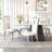 Montzerrat Upholstered Leather Dining Chair With Circular Hole Backrest And Carved Stainless Steel Legs, Armless Side Chair For Dining Room, Living Room, Or Bedroom -71803943-71803936