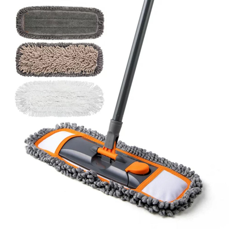Dry Dust Mop With Flexable Handle For Wood Floors