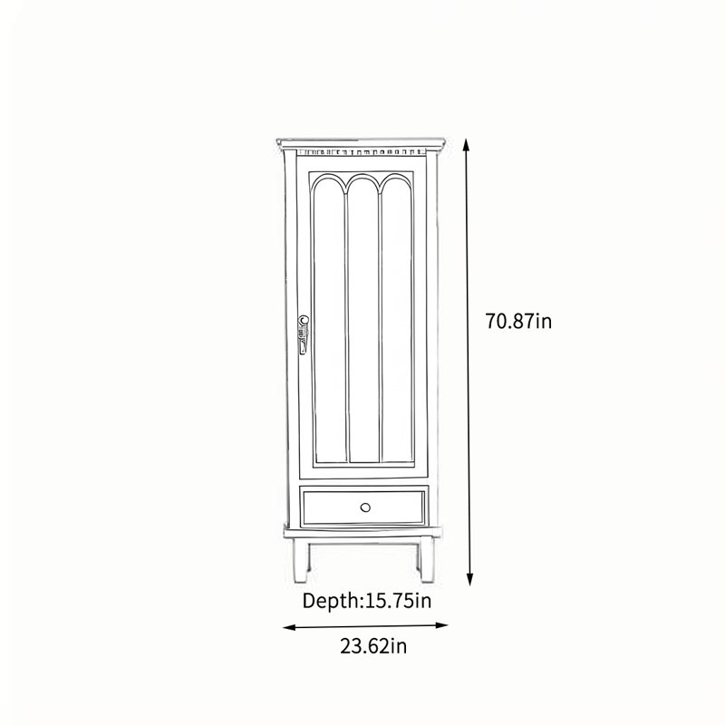 Armoire de rangement de salon rétro