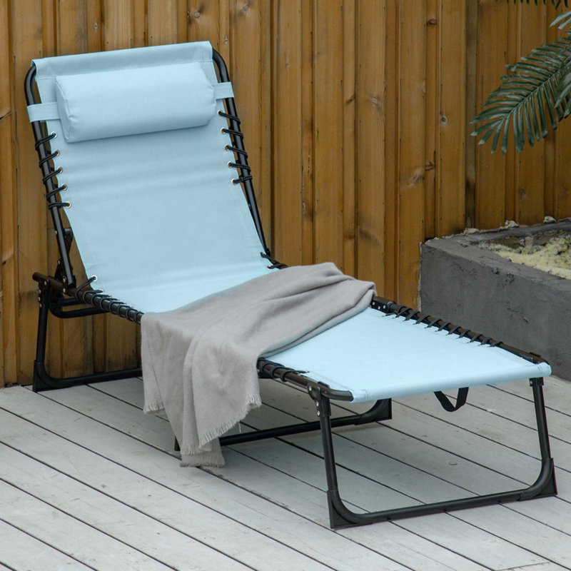 Méridienne pliante Outsunny, Sarcelle