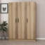 Armoire élégante en chêne, 53,1 po x 82,7 po x 20,5 po | Fabriqué à partir de panneau de particules enduit de mélamine à 100%, épaisseur: 0,7 pouce | Solution de rangement élégante et fonctionnelle pour les chambres à coucher modernes, design durable et contemporain-1243060653-1243060652