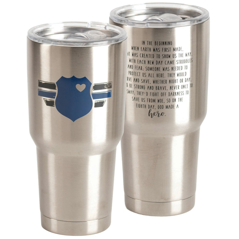 Culbuteur de voyage en acier inoxydable 30 oz policiers officier