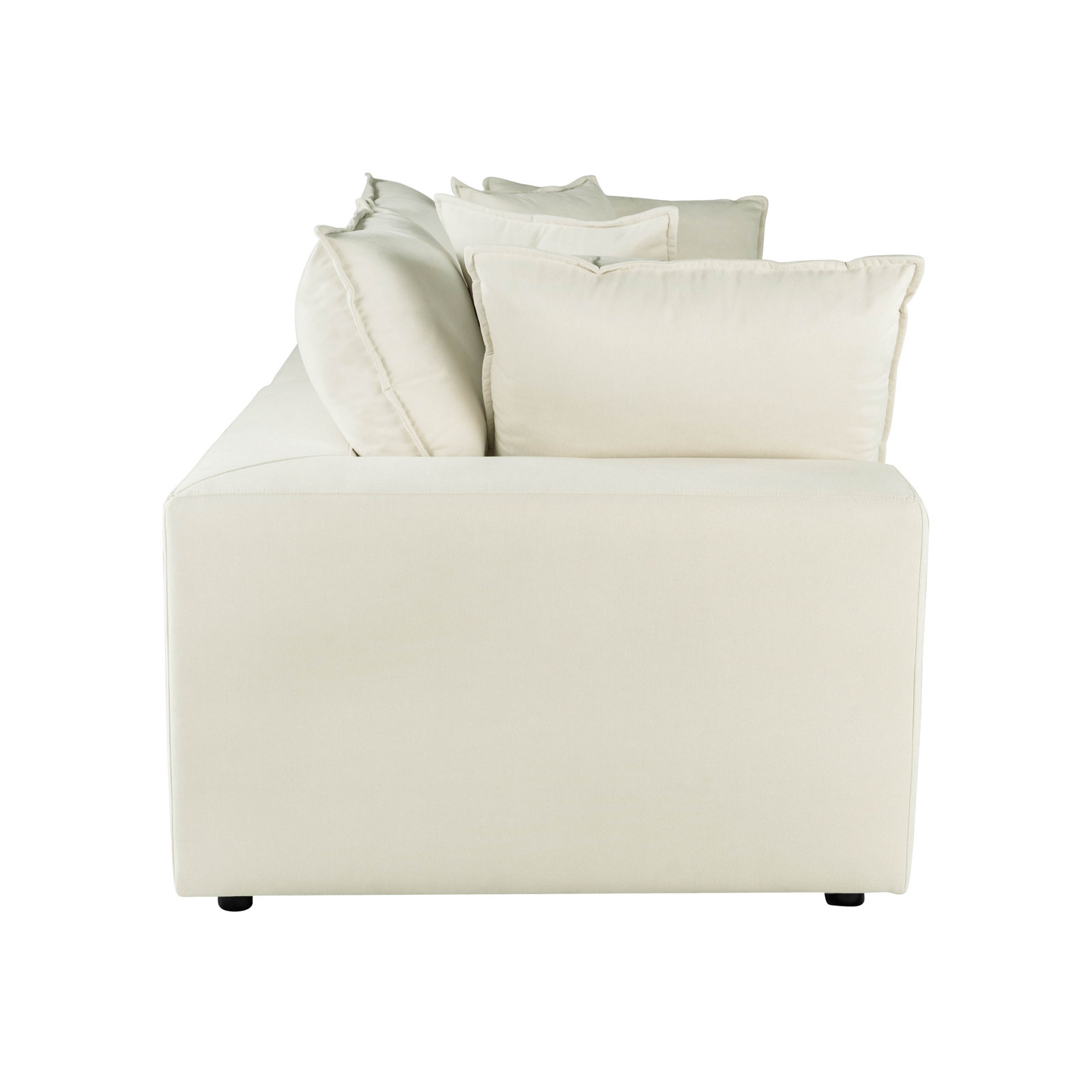 Ellaria 80" Modular Loveseat, Beige Polyester Blend