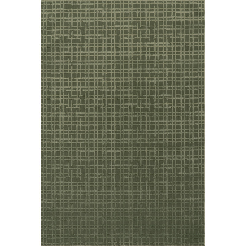  Tapis lavable à carreaux Lirielle, Green, Rectangulaire 8 pi x 10 pi