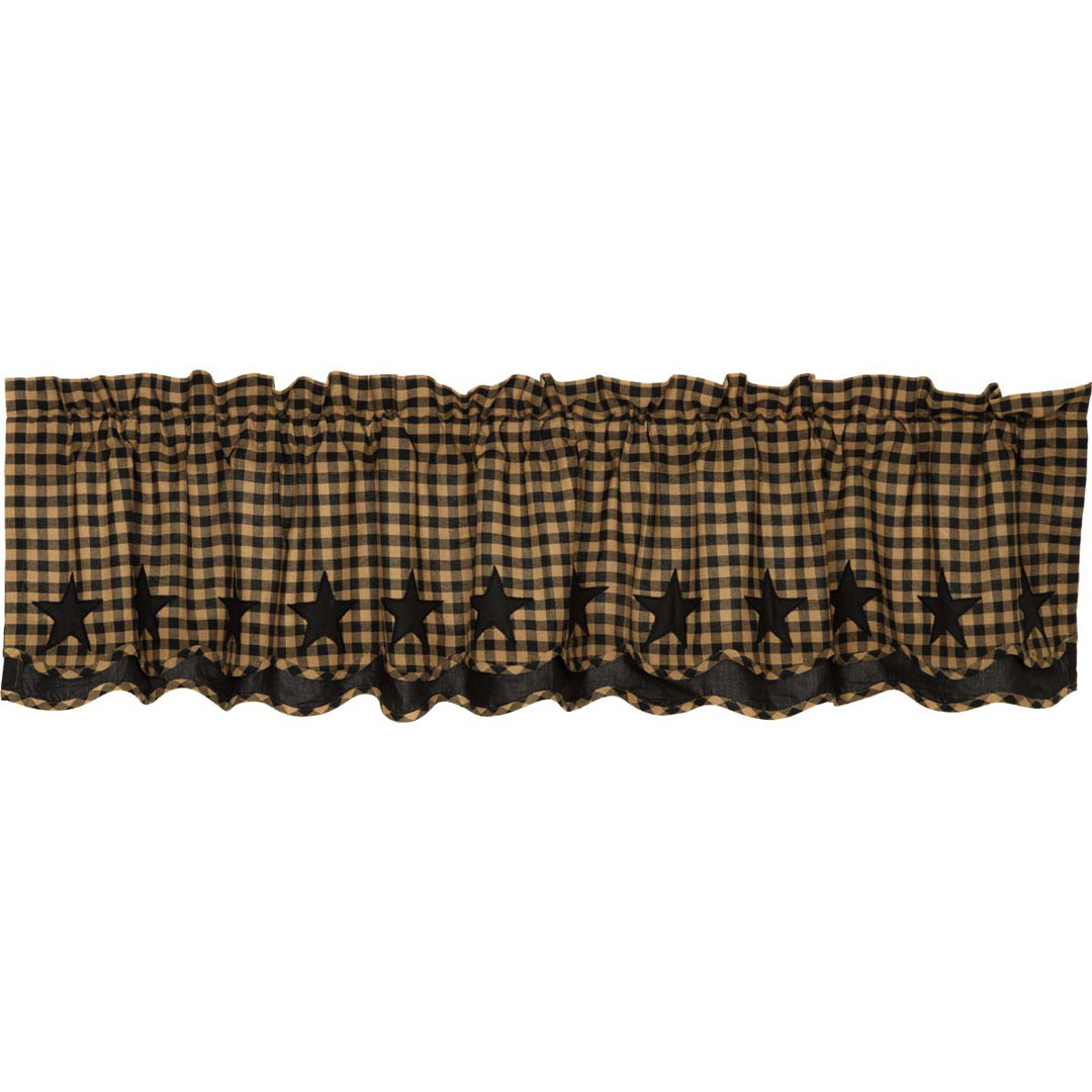 Mancheer Cotton Plaid Scalloped Window Valance August Grove® 