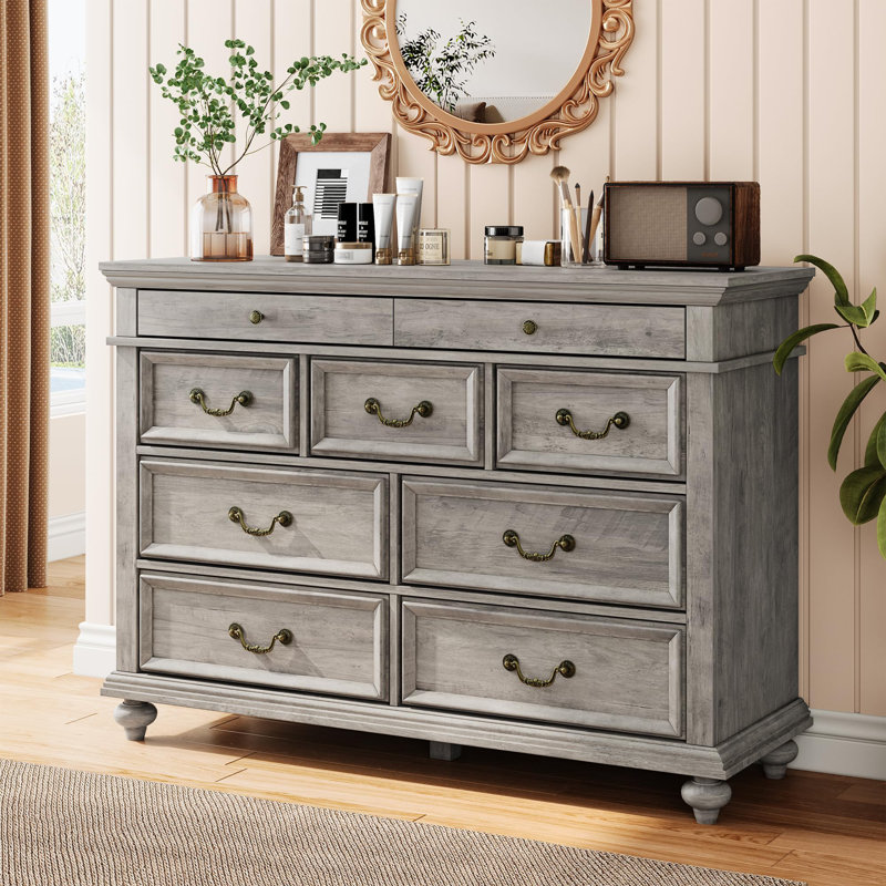 Commode 47 "pour chambre à coucher avec 9 tiroirs 47", Gris