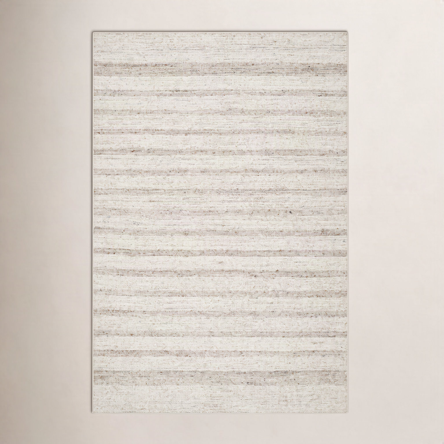 Hand-Tufted Brown Striped Rug, Rectangle 8' x 10'