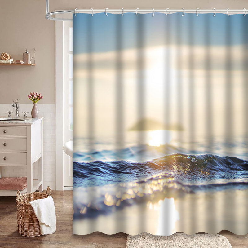 Magnifique rideau de douche avec 12 crochets, L 72 po x l 78 po