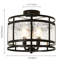 Plafonnier encastré 4 lumières en verre transparent Sherwin