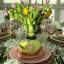 Green Chintz Round Tablecloth-942913169