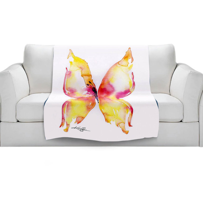 Couverture sherpae fantaisie i floral, l 68 po x L 80 po