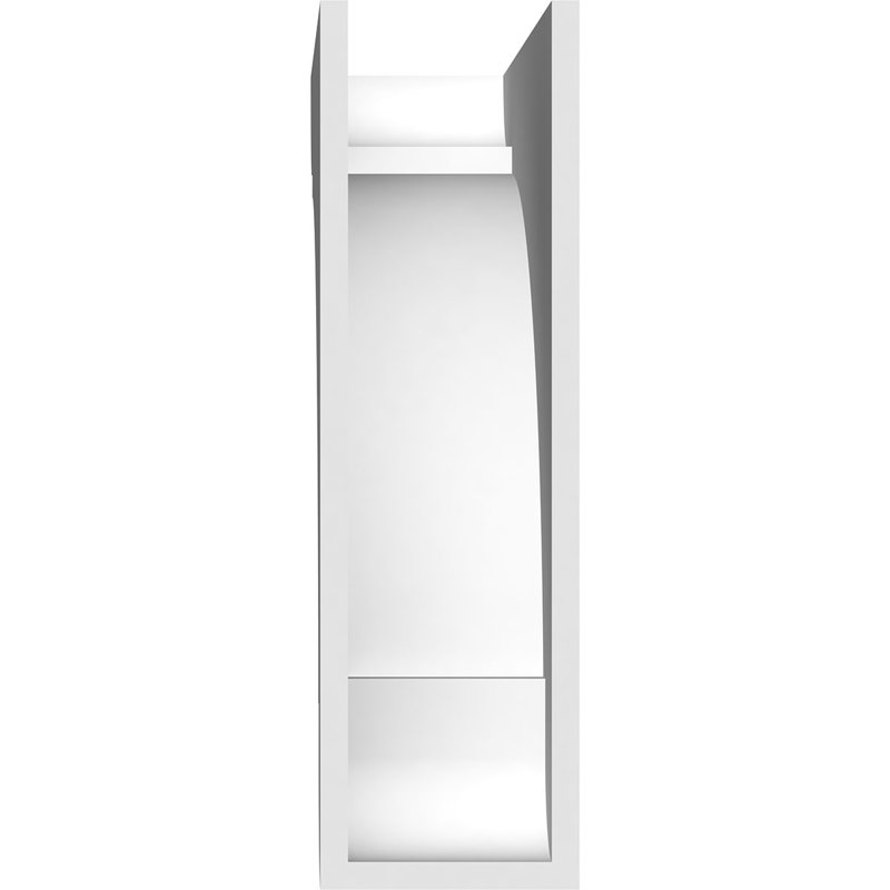 Corbeau standard en PVC de qualité architecturale 3 po x P 12 po x H 12 po, H 12 po x l 3 po x P 12 po