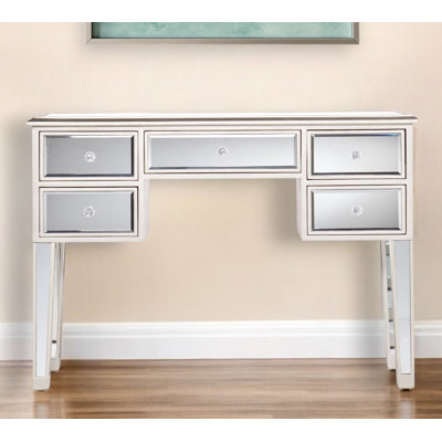 Danielys 43'' Glass Top Console Table