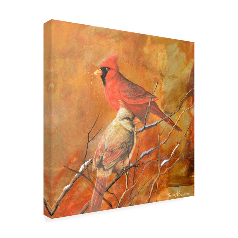 Art sur toile "Cardinals" par Trevor V. Swanson, H 24 po x l 24 po x P 2 po