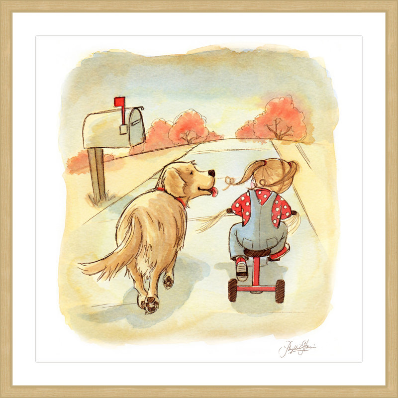 «Golden Pal» par Phyllis Harris, reproduction encadrée, H 32 po x l 32 po x P 1,5 po