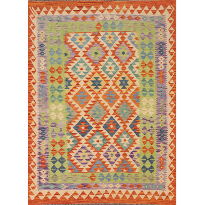Geometric Kilim Oriental Area Rug 5x6