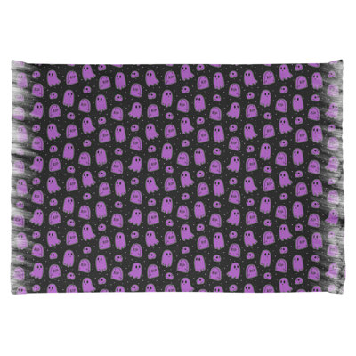 Noir fantôme/Tapis décoratif mauve