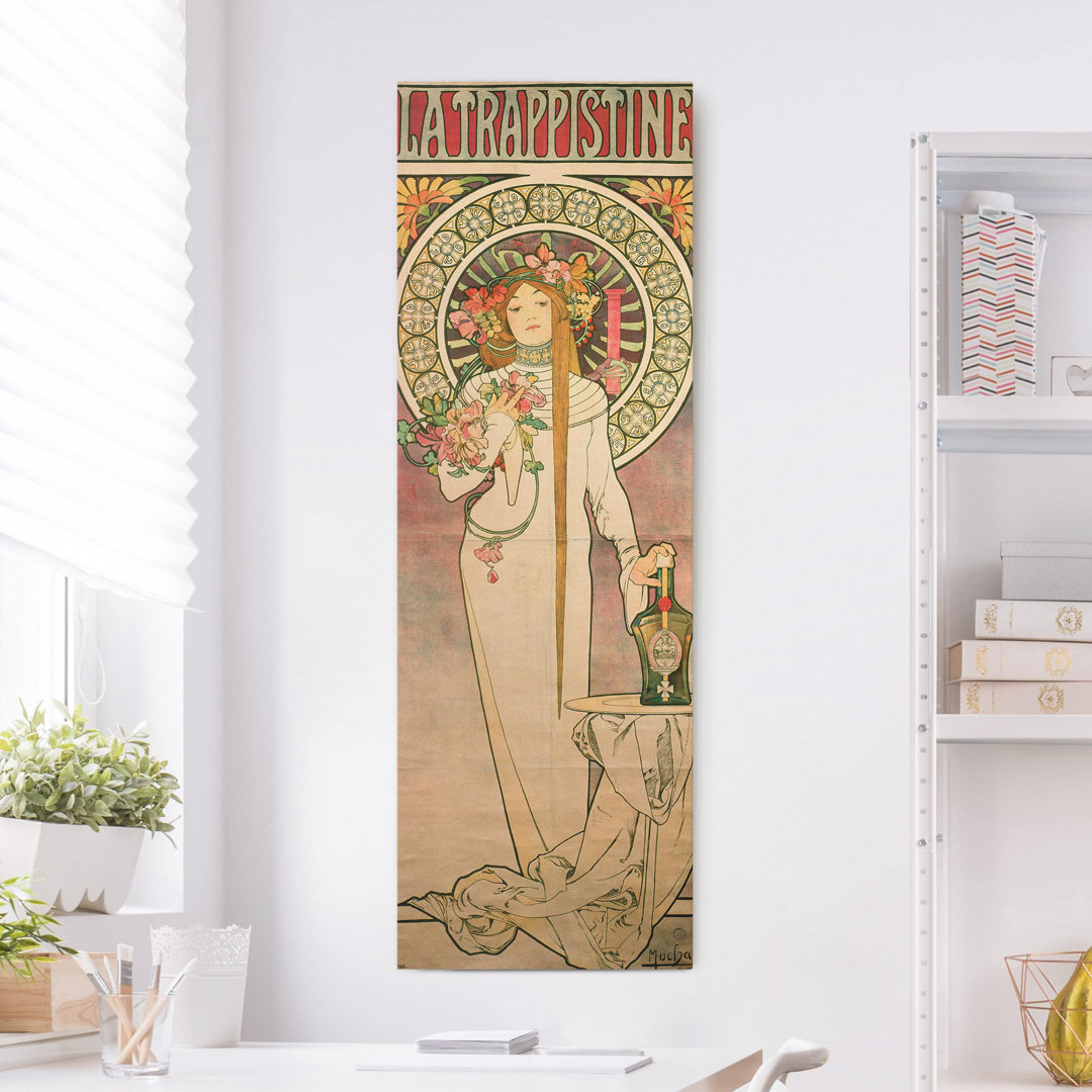 Leinwandbild Werbeplakat für La Trappistine von Alfons Mucha