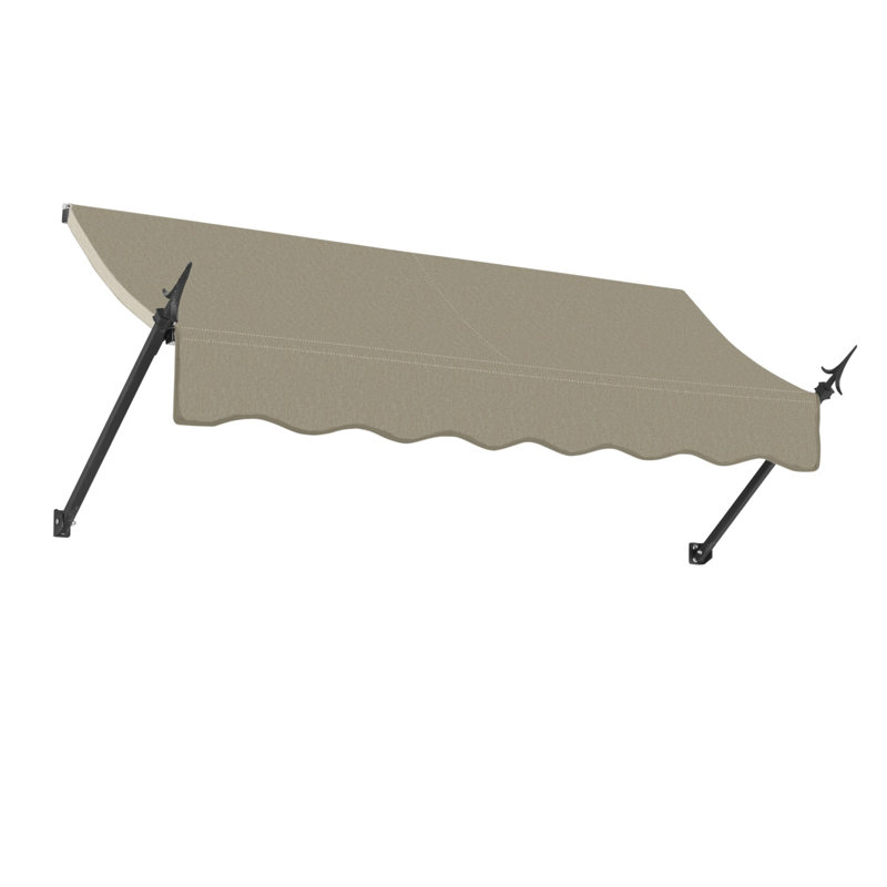 Auvent fixe Awntech New Orleans, 316 cm (L) x 61 cm (H) x 41 cm (P), sac en toile de jute, H 31 po x l 124,5 po x P 16 po