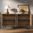 63" Wide Vintage Sideboard Cabinet with Adjustable Shelves and Roman Column Legs,Brown-788324890