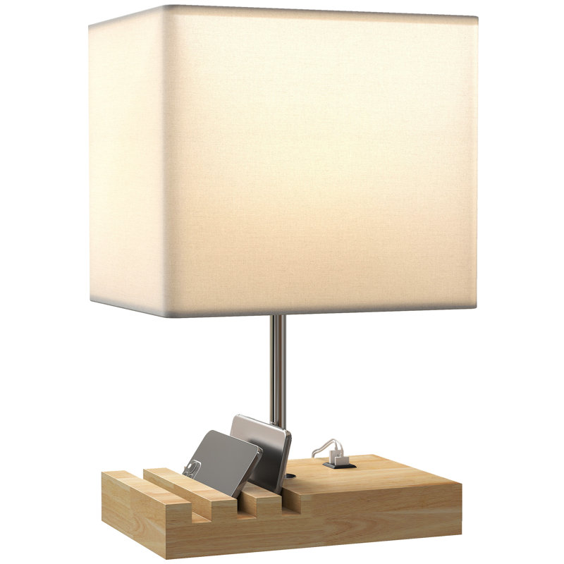 Table Lamp, White, Natural