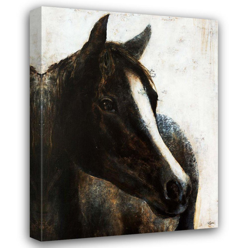«Red Barrel Studio® Drotar, Rikki Gallery», art sur toile tendue: étalon brun, H 47 po x l 36 po