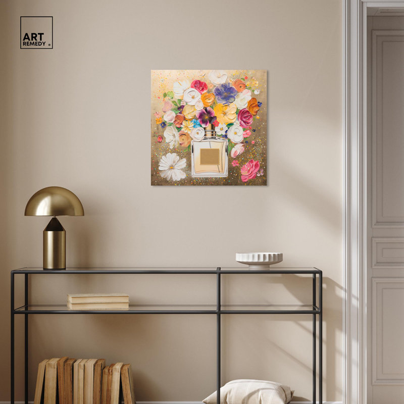 Soft Fragrance of Petals Abstract Canvas Art in 20" x 20"