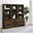 Geary Dark Pine 3-Shelf Bookcase USB And Lockable Drawer-2026987687