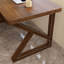 Bureau rectangulaire en bois massif brun noisette avec 2 tiroirs-906467552