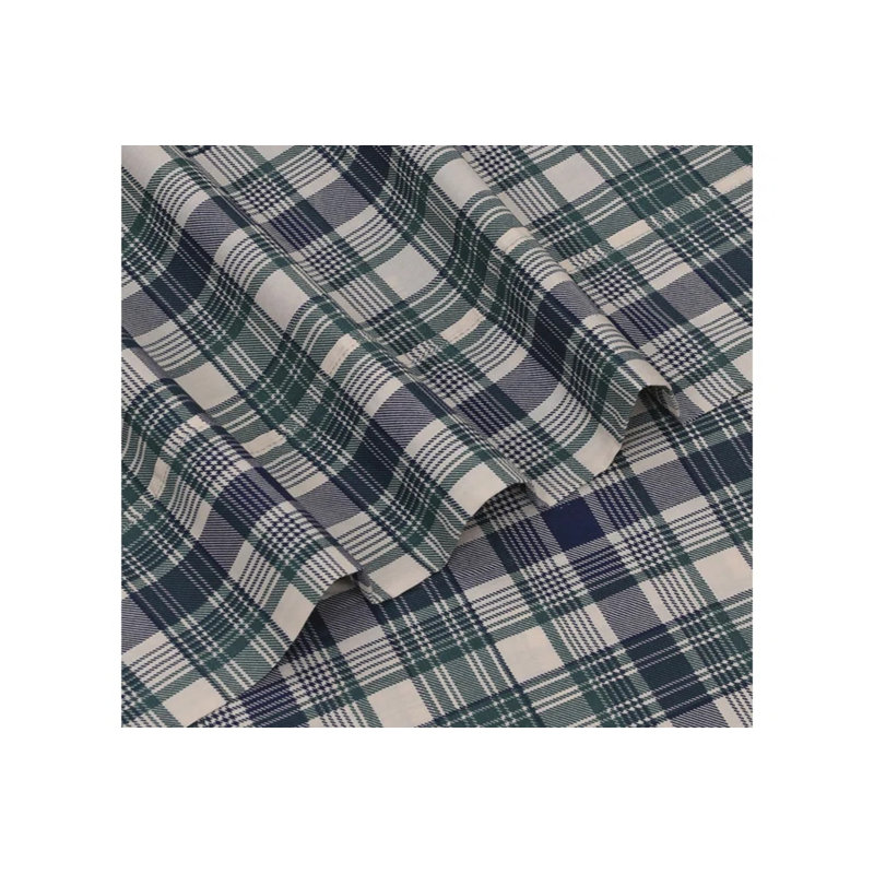 100% Cotton Sheets Sets Soft Crispy Percale Cooling Sheets 16 Inch Deep Pocket Bed Sheets, Greenish Blue Plaid