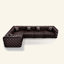 Ensemble de canapé moderne en forme de L, canapé modulaire rembourré en similicuir avec conception touffetée à la main pure, combinaison multiple pour le salon