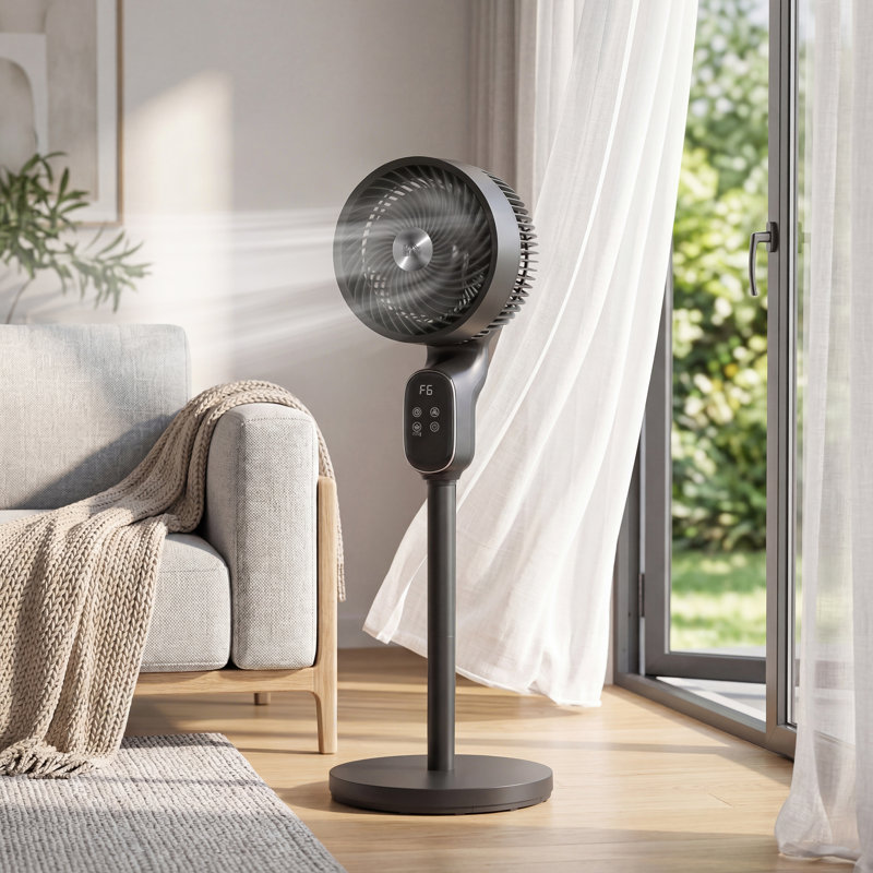 Air Circulator Fan, Black/Silver