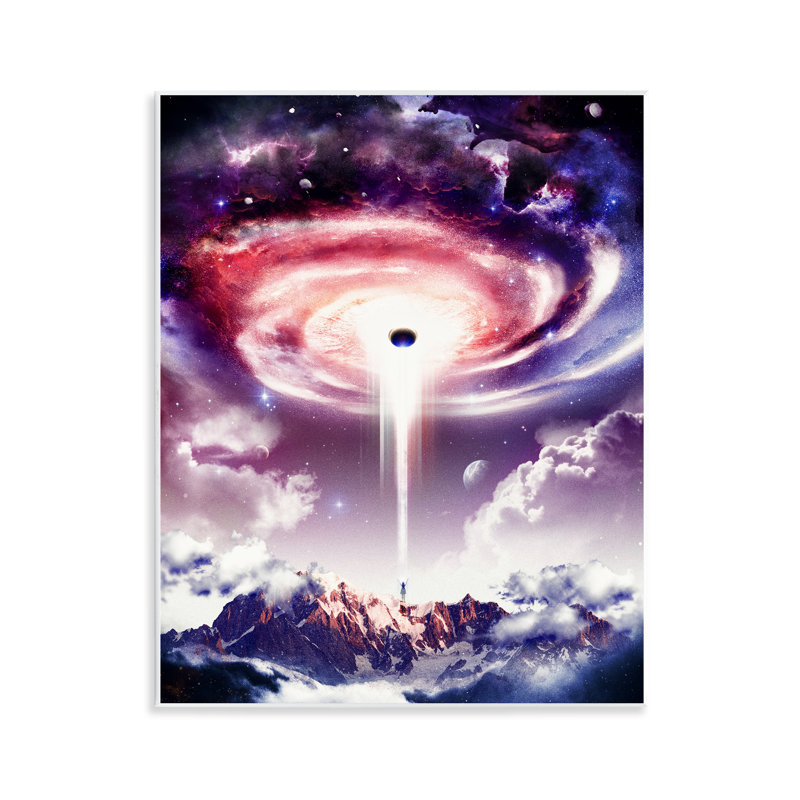 Surreal Space Nebula Rays Wall Plaque, design by Barrett Biggers