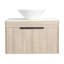 Meuble-lavabo moderne avec fixation murale peu encombrante et lavabo en céramique durable