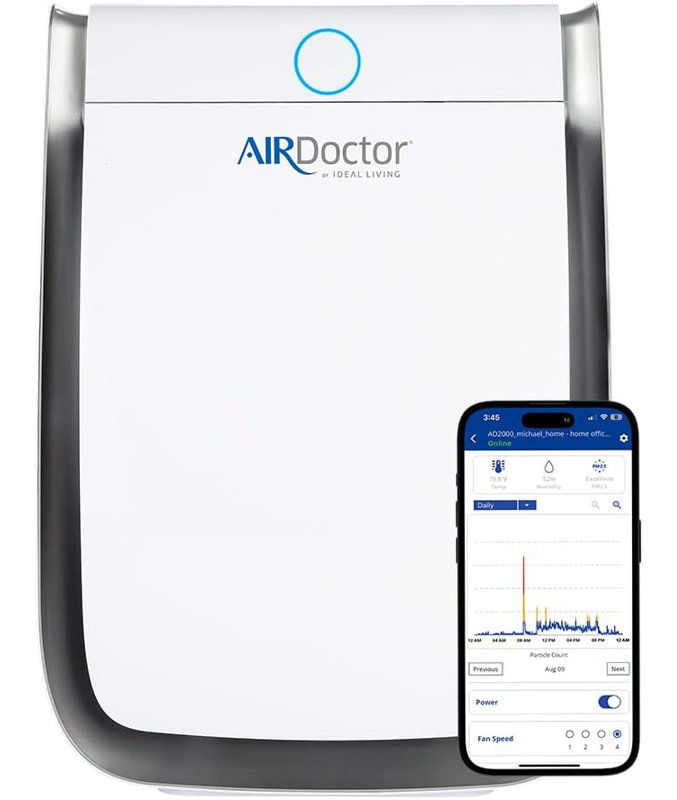 AirDoctor 3500i White Smart Console Air Purifier with HEPA Filter