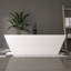 Baignoire de trempage autoportante en acrylique 67 po Fslefay