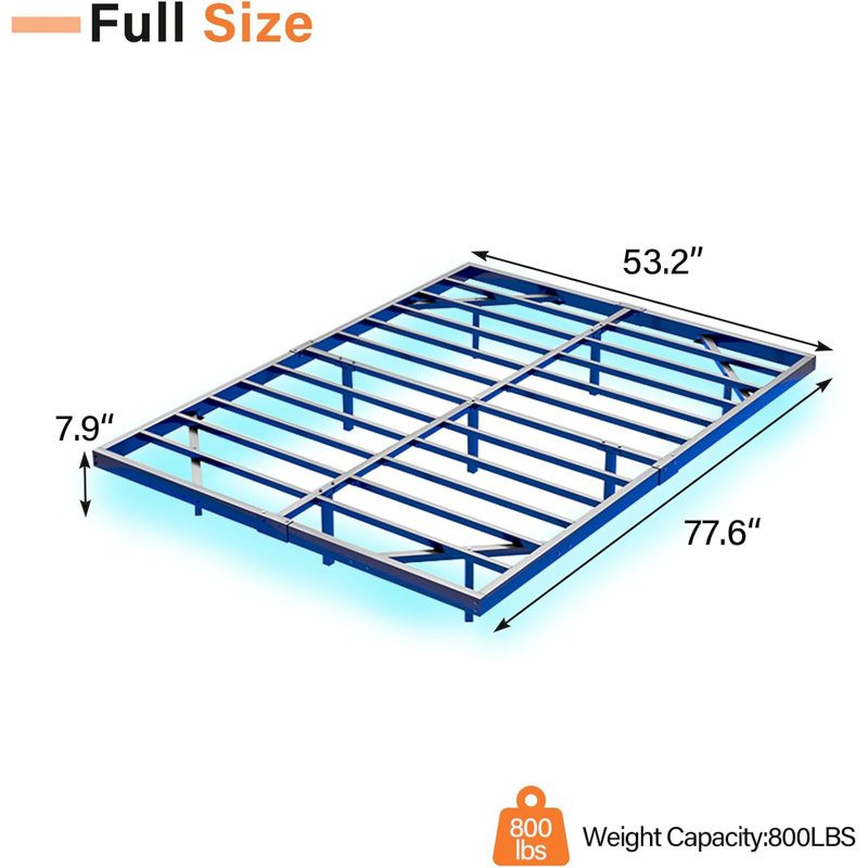 Floating Metal Bed Frame, Full/Double