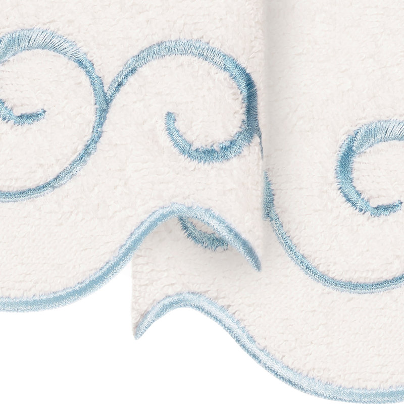  100% coton turc SIMPLICITY festonné 2PC embellies doigt ensemble de serviettes, Ensemble de 2 serviettes à doigts