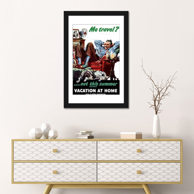 «Holiday at Home Wartime Affiche», affiche vintage sur toile