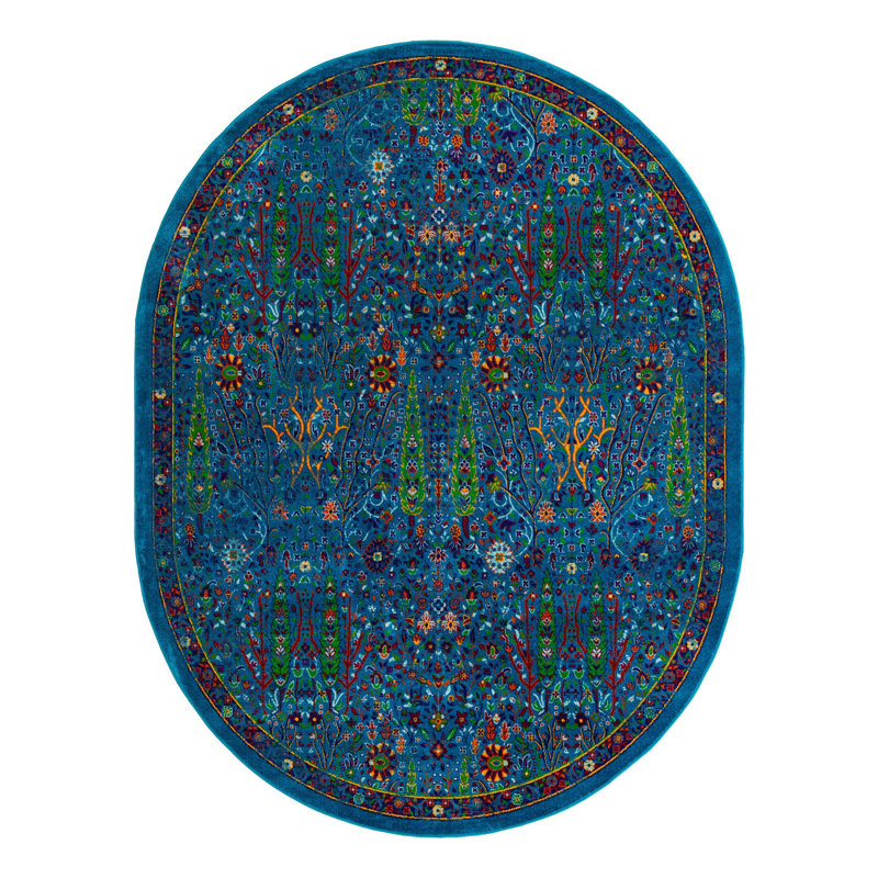 Floral Indoor Rug, Oval 7'10" x 10'