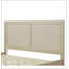 Lit plateforme king size en bois massif avec tête de lit en rotin, durable et élégant pour les chambres modernes et de style bord de mer